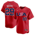 Tarik Skubal USA Baseball 2026 World Baseball Classic Alternate Stadium Jersey - Red