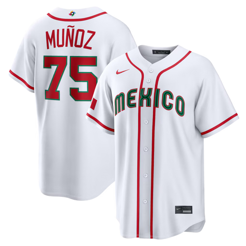 Andrés Muñoz Mexico Baseball 2026 World Baseball Classic Home Stadium Jersey - White